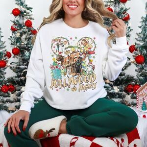 Disney World Parks Christmas Hollywood Nights Hollywood Studios Sweatshirt
